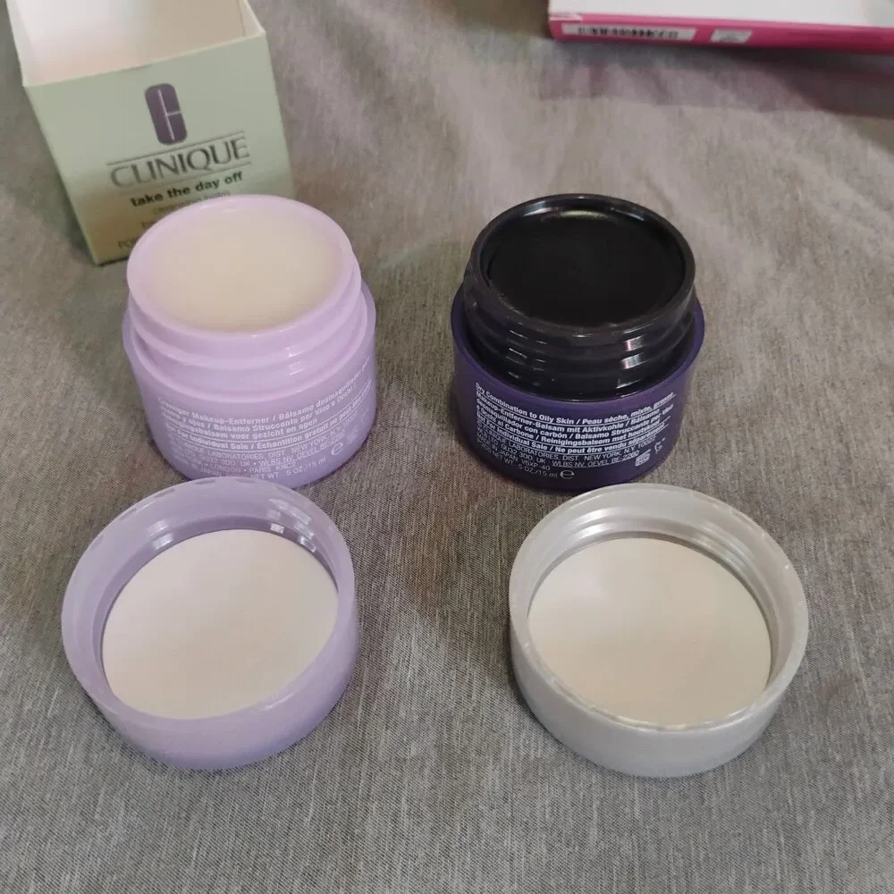 5pc Clinique Skincare Lot Take The Day Off Charcoal Cleansing Balm Hydrating Set